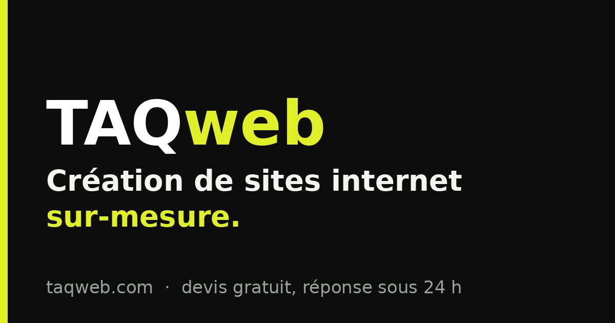 Votre futur site par TAQweb